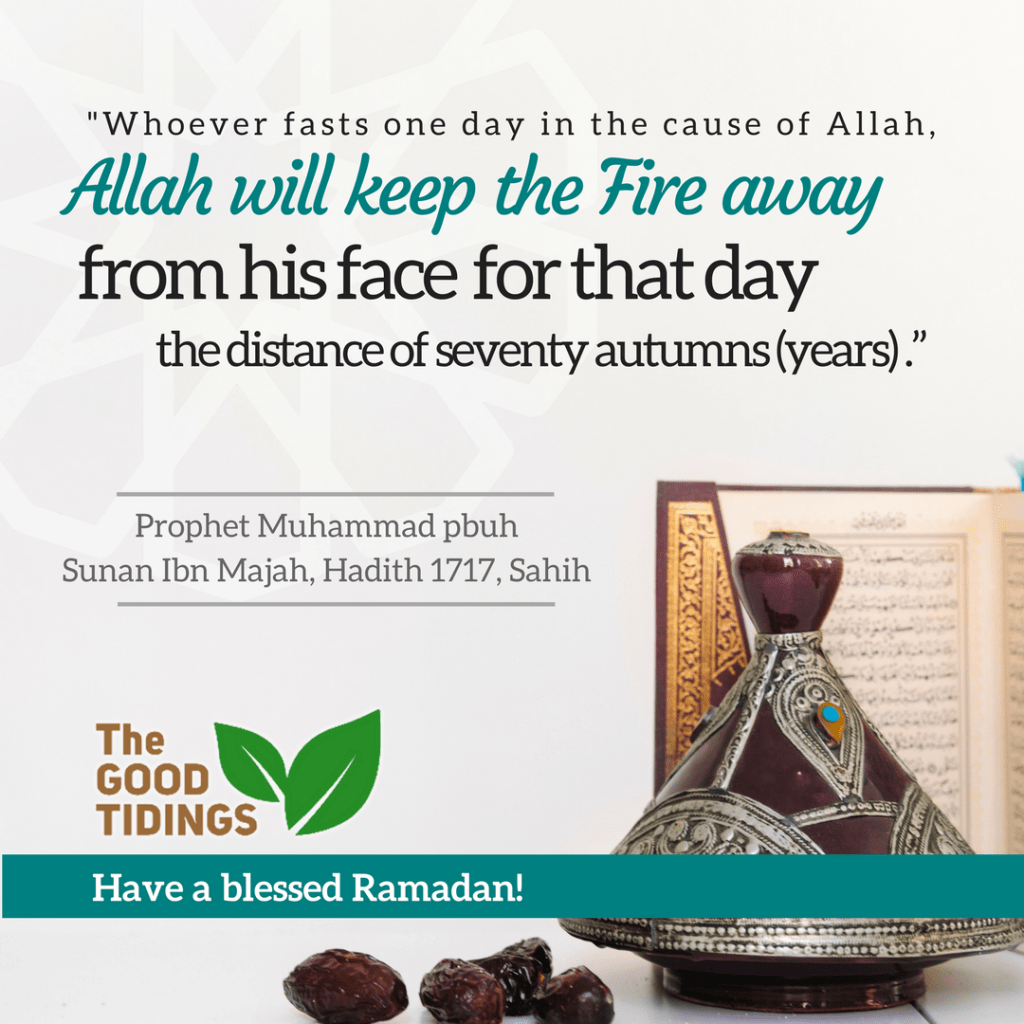 The reward of fasting for just one day in the cause of Allah. Let alone one full month!