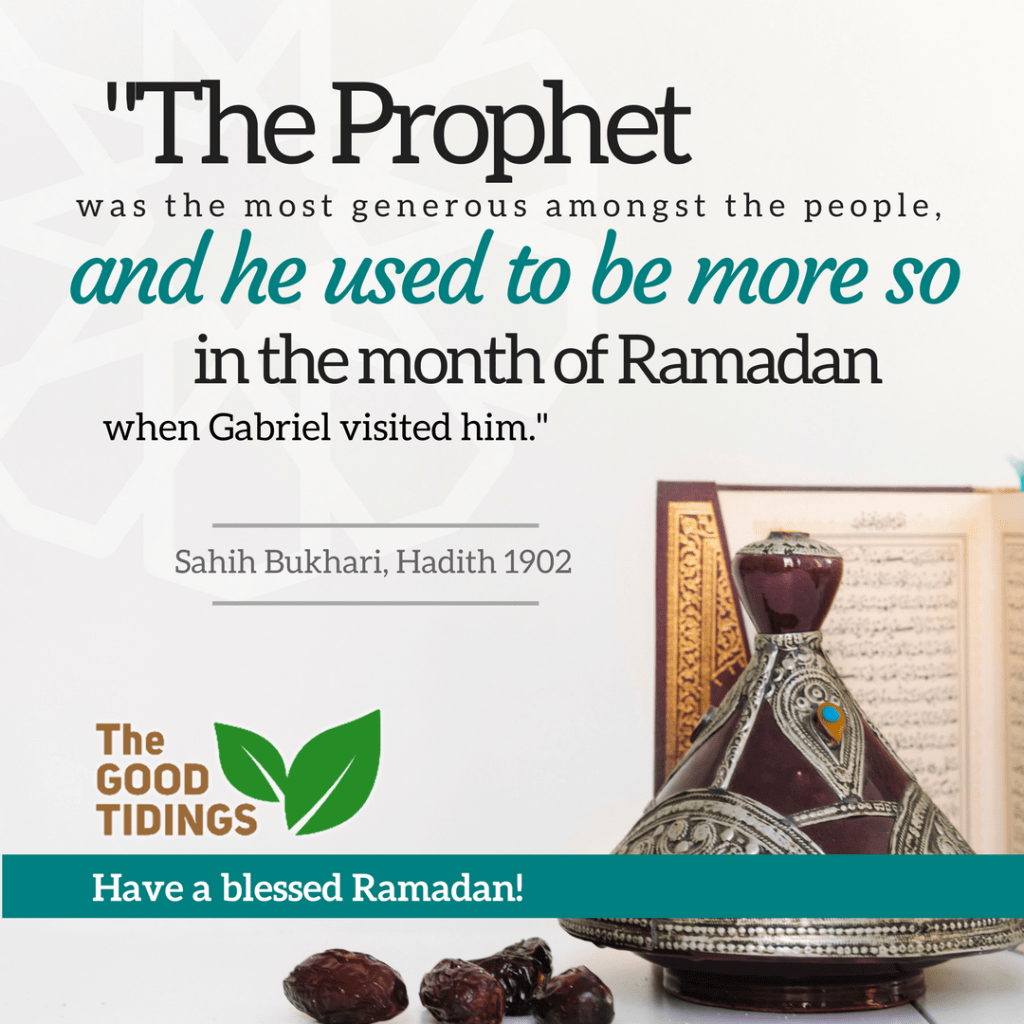 Let's be generous during the month of Ramadan.